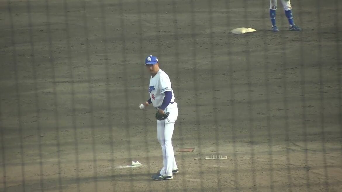 中日ドラゴンズ 梅野雄吾投手 投球練習 2024/9/24 ナゴヤ球場