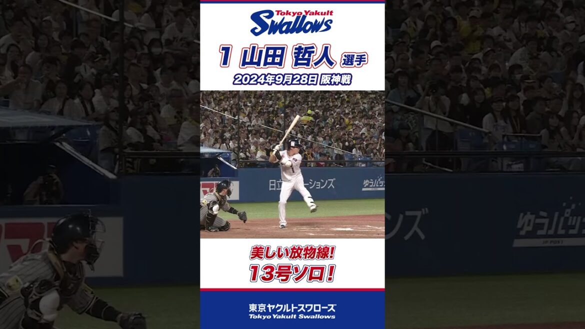 山田哲人選手、美しい放物線！ #swallows #shorts  #swallows #ヤクルト #東京ヤクルトスワローズ