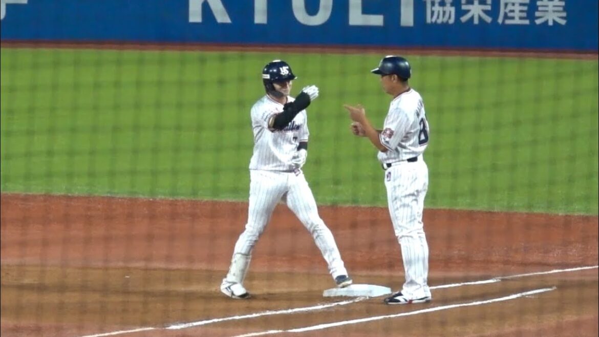 長岡秀樹のタイムリーヒットで先制！東京ヤクルトスワローズ 2024/09/28