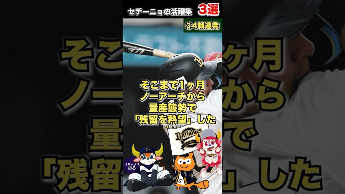 【年々成長！】セデーニョの今季活躍集3選【オリックスバファローズ】