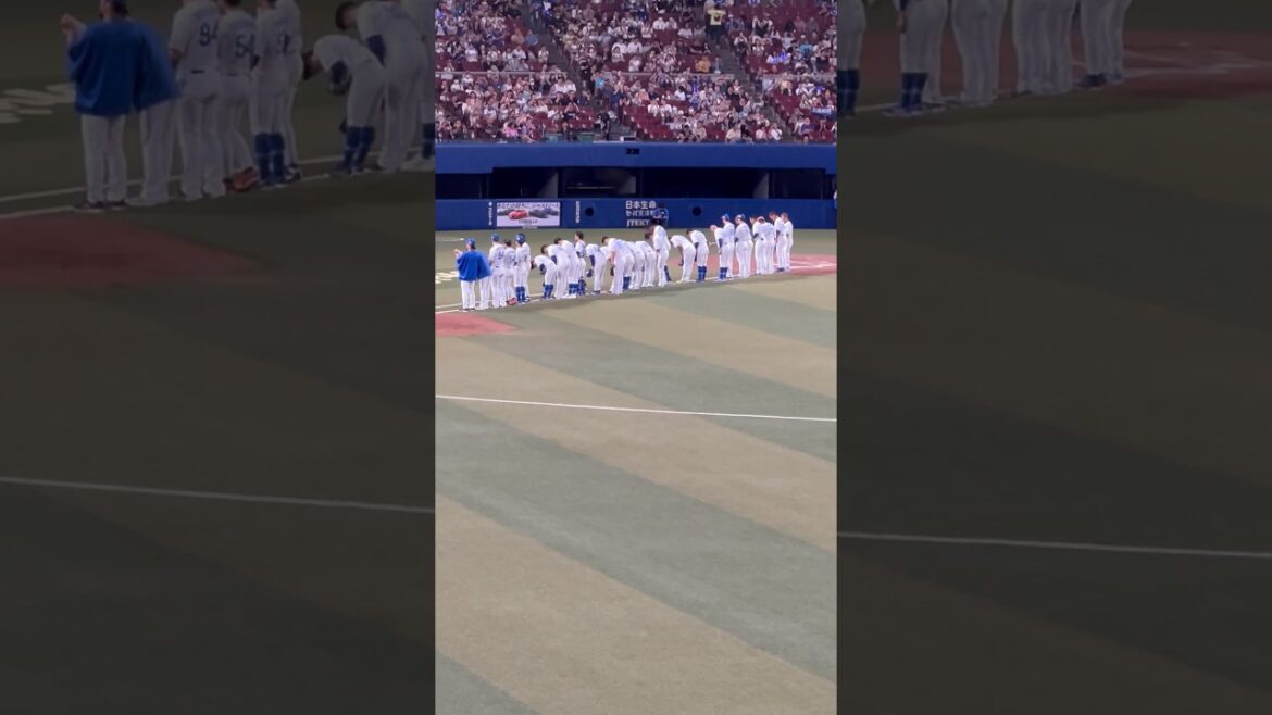 中日✨勝利のご挨拶🌈🌈交流戦🌈ナゴヤドーム2024.6.9 楽天戦3-1勝🥰松葉好投、板山3安打🌈 ライトスタンドドラゴンズ応援　＃板山 #カリステ #松葉