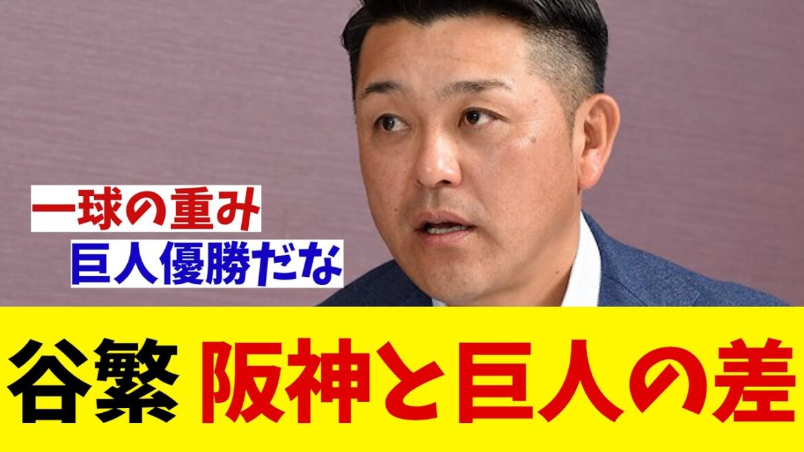 谷繁元信　天王山2戦目で見た阪神と巨人の差・・・【野球情報】【2ch 5ch】【なんJ なんG反応】【野球スレ】