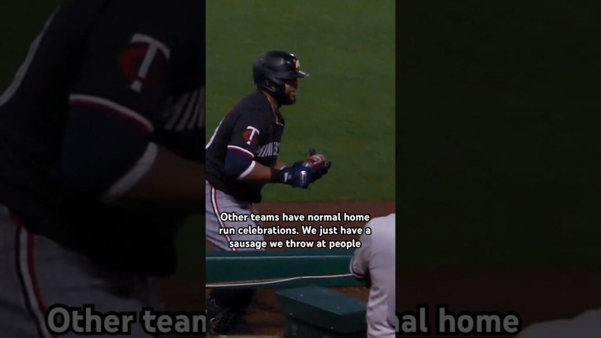 Home run sausage? Okay 🤷‍♀️ #baseball #twins #mlbhighlights #mlb