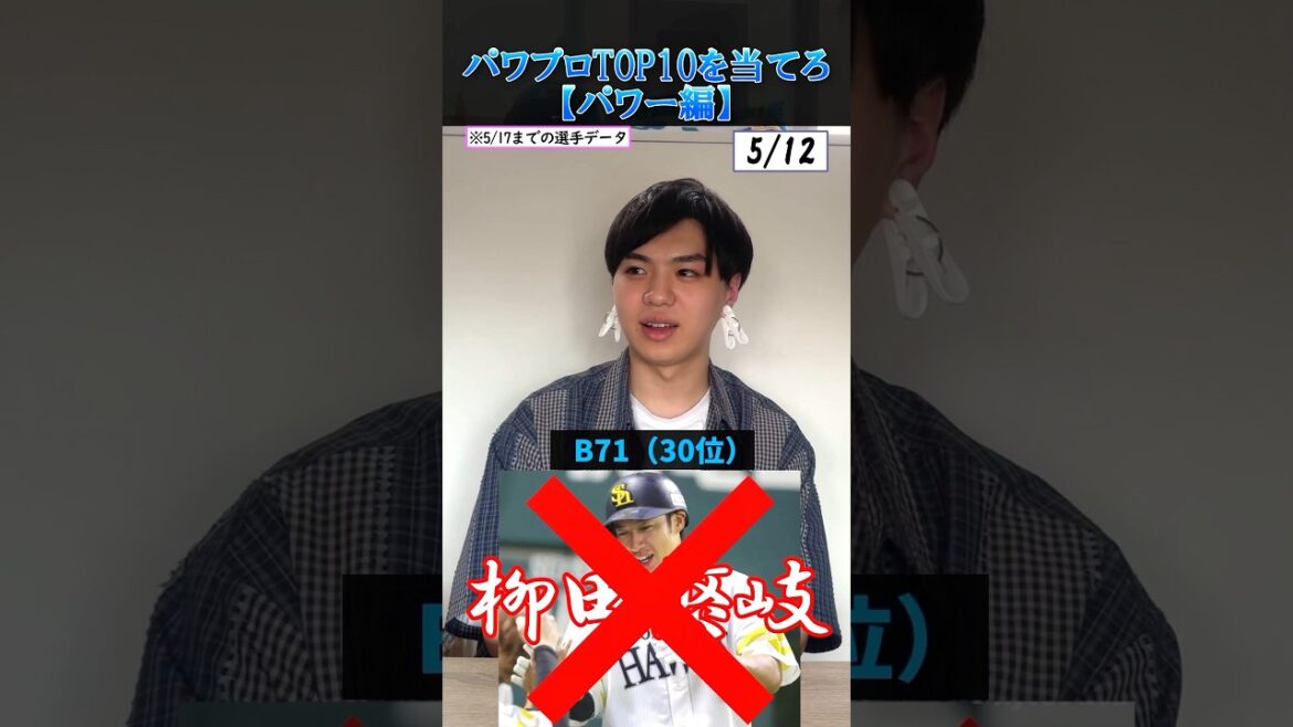 【プロ野球クイズ】パワプロ2024パワートップ10を当てろ！ #プロ野球 #パワプロ #福岡ソフトバンクホークス