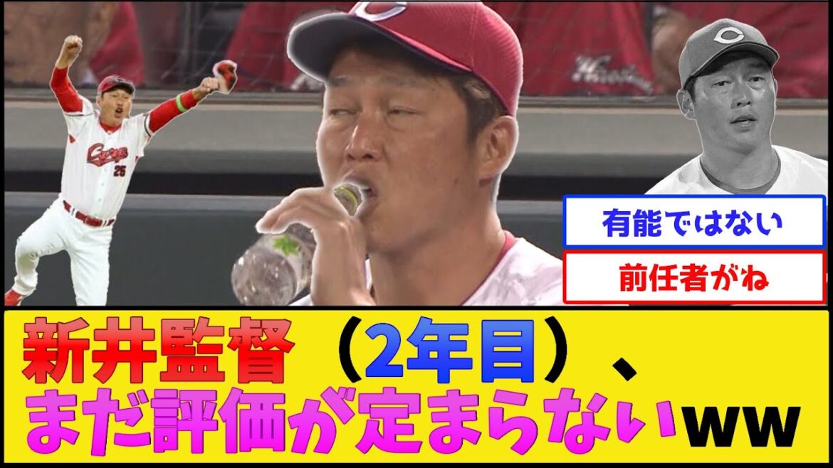 カープ新井監督、2年目でもまだ評価が定まらないwww【広島東洋カープ】【プロ野球なんJ 2ch プロ野球反応集】