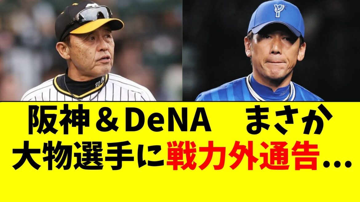 阪神＆DeNA　大物選手にまさかの戦力外通告・・・