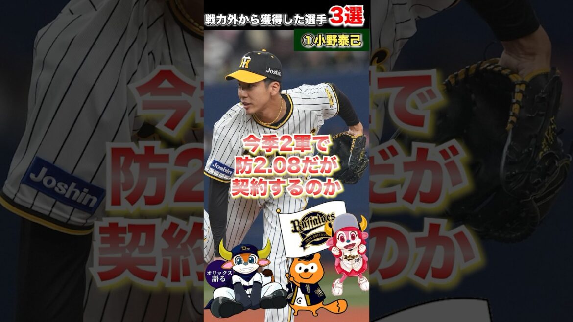 【4年連続獲得中】環境チェンジ！他球団の戦力外から獲得した選手3選【オリックスバファローズ】