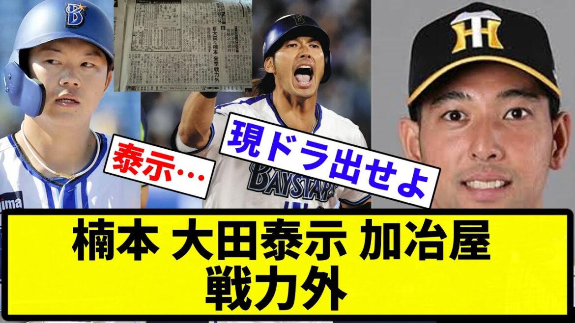 【戦力外】楠本 大田泰示 加冶屋 戦力外【反応集】【プロ野球反応集】
