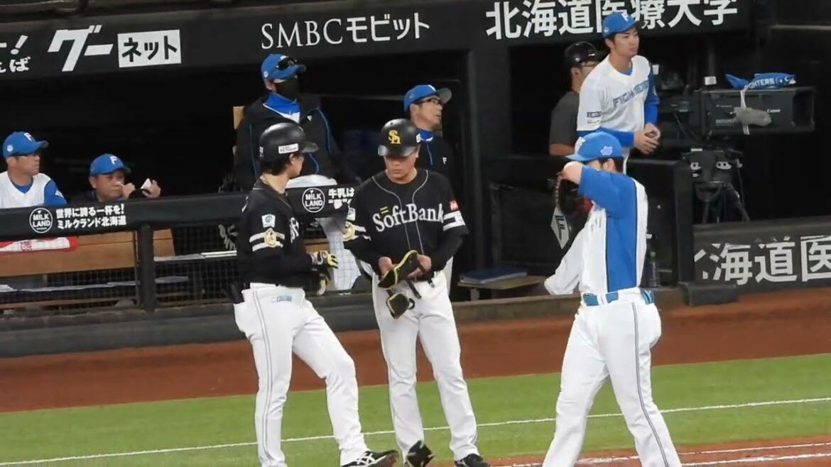 矢澤宏太の強肩がバレそうに…生田目がソフトバンク打線に捕まり失点してしまう　エスコンフィールド北海道日本ハムファイターズ