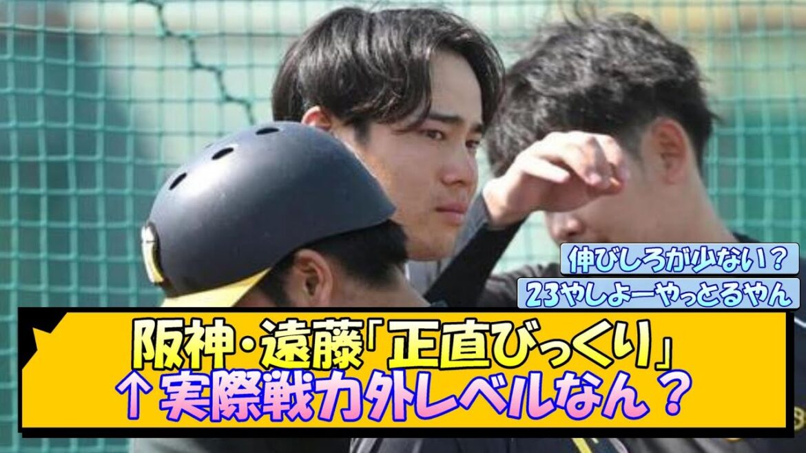 阪神・遠藤「正直びっくり」←実際戦力外レベルなん？【なんJ/2ch/5ch/ネット 反応 まとめ/阪神タイガース/岡田監督】