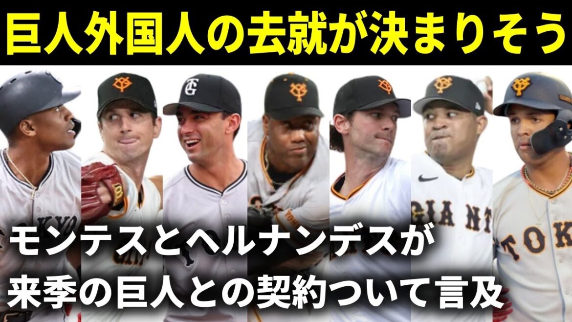 【巨人】外国人の去就が決まりそう！ヘルナンデスとモンテスが来季について言及！バルドナードはどうなる？【完全予想】