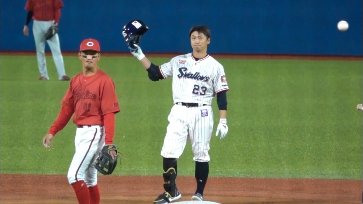 青木宣親の第4打席は2ベースヒット！東京ヤクルトスワローズ 2024/10/02