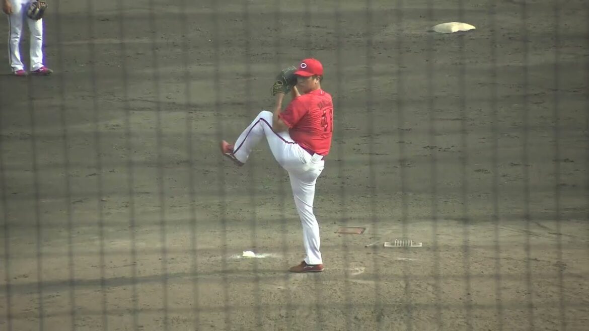 広島東洋カープ 矢崎拓也投手 投球練習 2024/9/24 ナゴヤ球場