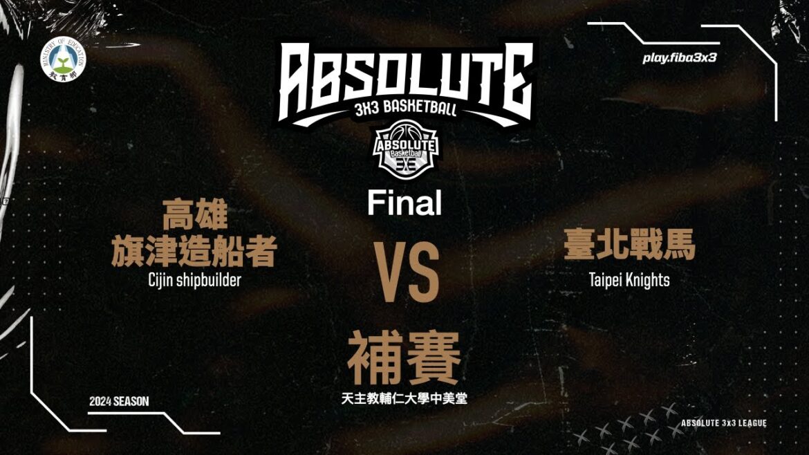 4th ROUND｜旗津 造船者vs臺北 戰馬｜Quarter-Finals｜2024 ABSOLUTE 3x3｜天主教輔仁大學中美堂｜單場完整版