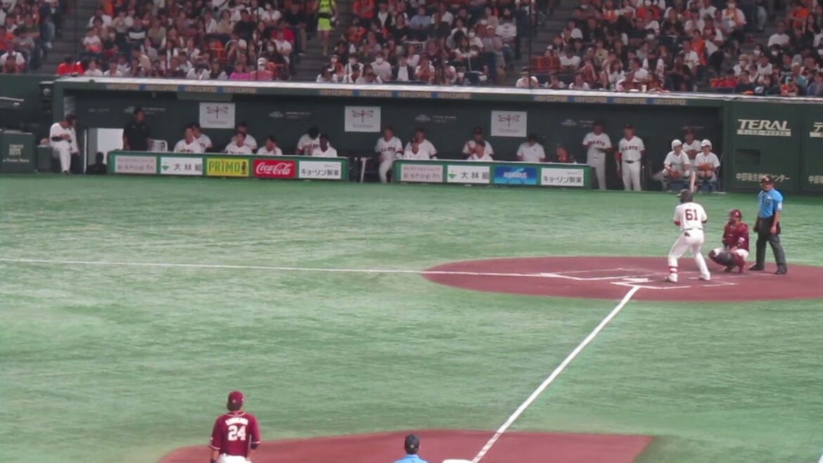 【巨人ベンチ】増田陸がライトフライに倒れた時（読売ジャイアンツ 対 楽天ゴールデンイーグルス 2024年9月22日）