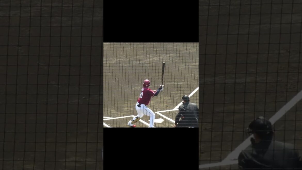 【楽天】平良竜哉バッティングフォーム［ 読売ジャイアンツ対 東北楽天ゴールデンイーグルス 2024年3月16日］