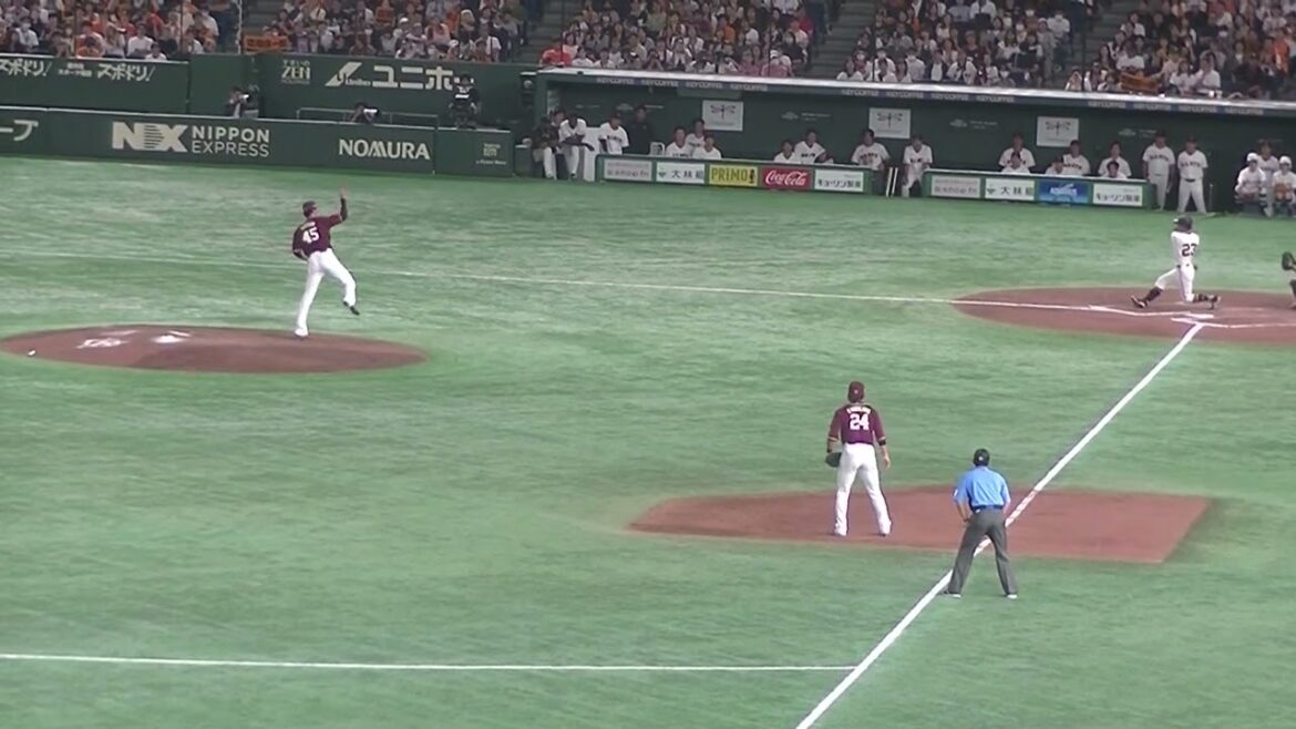 立岡宗一郎を三振にとる楽天 松井友飛【読売ジャイアンツ対 楽天ゴールデンイーグルス2024年9月22日】