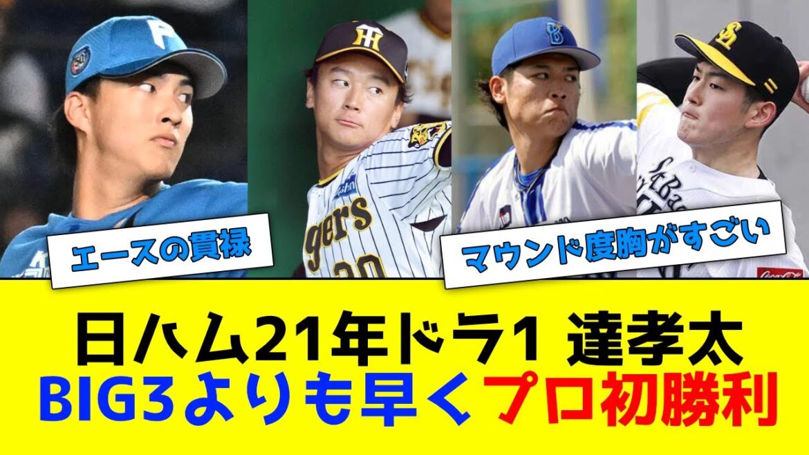日ハム21年ドラ1・達孝太、BIG3よりも一番早くプロ初勝利