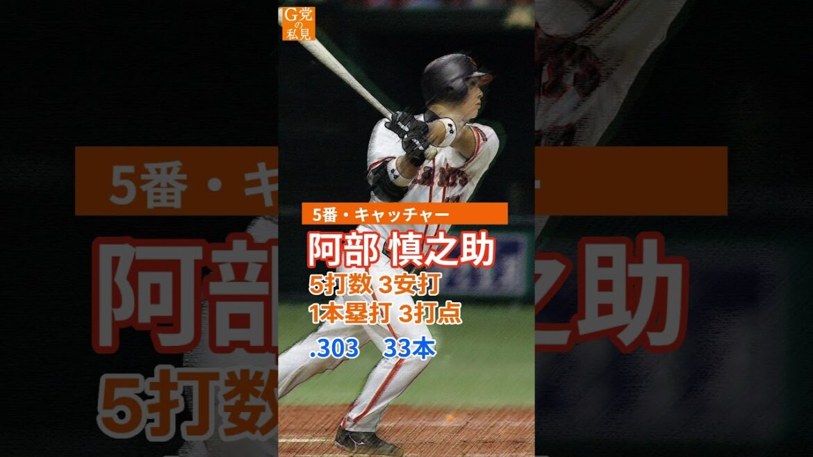 工藤が10勝目！20年前の今日のスタメン【巨人】2004年10月4日のオーダー  #Shorts