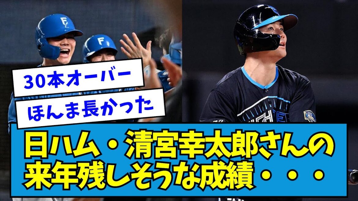 【予想】日ハム・清宮幸太郎さんの来年残しそうな成績・・・【なんJ反応】 【予想】日ハム・清宮幸太郎さんの来年残しそうな成績・・・【なんJ反応】
