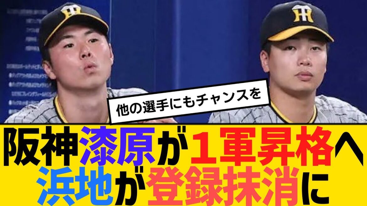 阪神漆原が１軍昇格へ、浜地が登録抹消に　【ネットの反応】【反応集】