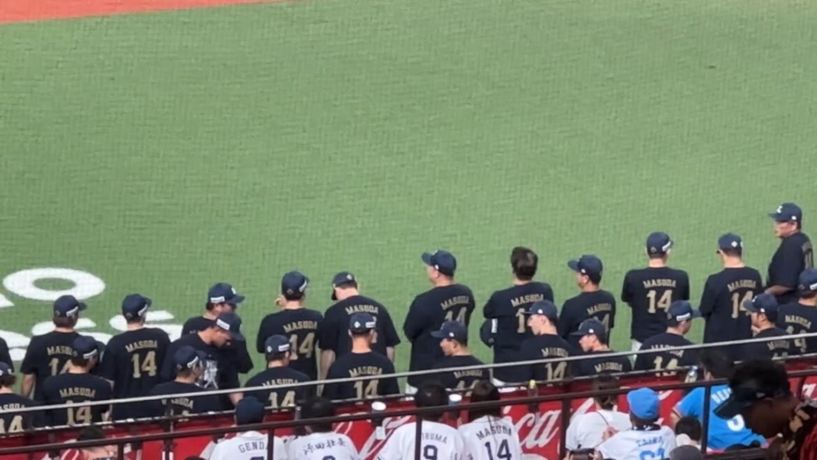 【増田達至引退セレモニー】全員「14 MASUDA」なので、誰が誰かはよく見ていただいて【西武vsロッテ】2024/9/28 【増田達至引退セレモニー】全員「14 MASUDA」なので、誰が誰かはよく見ていただいて【西武vsロッテ】2024/9/28