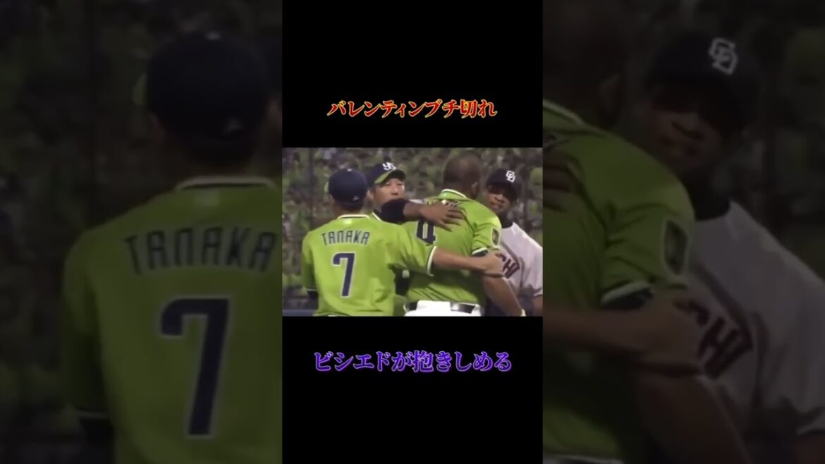 バレンティンブチ切れにビシエドが抱きしめる#野球 #野球