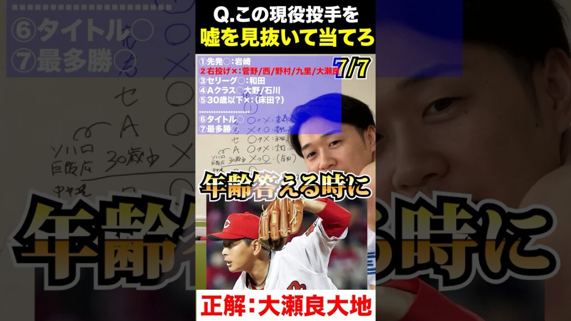 プロ野球サギネーター #大瀬良大地 #プロ野球 #アキネーター #嘘