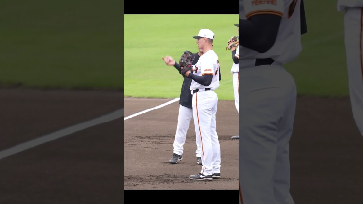 【巨人】新外国人フルプ選手の打撃＆守備練習　#shorts #baseball #sports #ジャイアンツ #巨人 #プロ野球