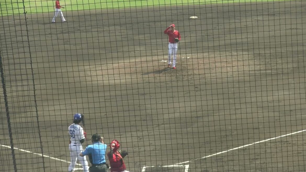 中日ドラゴンズ ロドリゲス選手 第1打席 ライトフライ VS 広島東洋カープ 遠藤淳志投手 2024/9/24 ナゴヤ球場