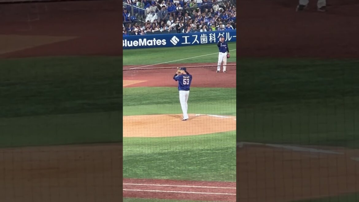 中川颯が登板して黄色い声援が飛ぶ！！ #中川颯 #ベイスターズ ＃プロ野球