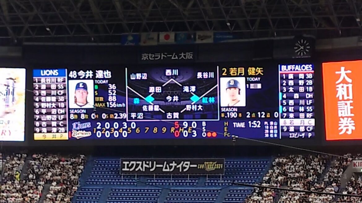 若月健矢 選手 ｢Fitz and The Tantrums  HandClap｣ 第2打席 (今季引退のT-岡田選手の2020年の登場曲) オリックス･バファローズ 選手 @京セラドーム 2024