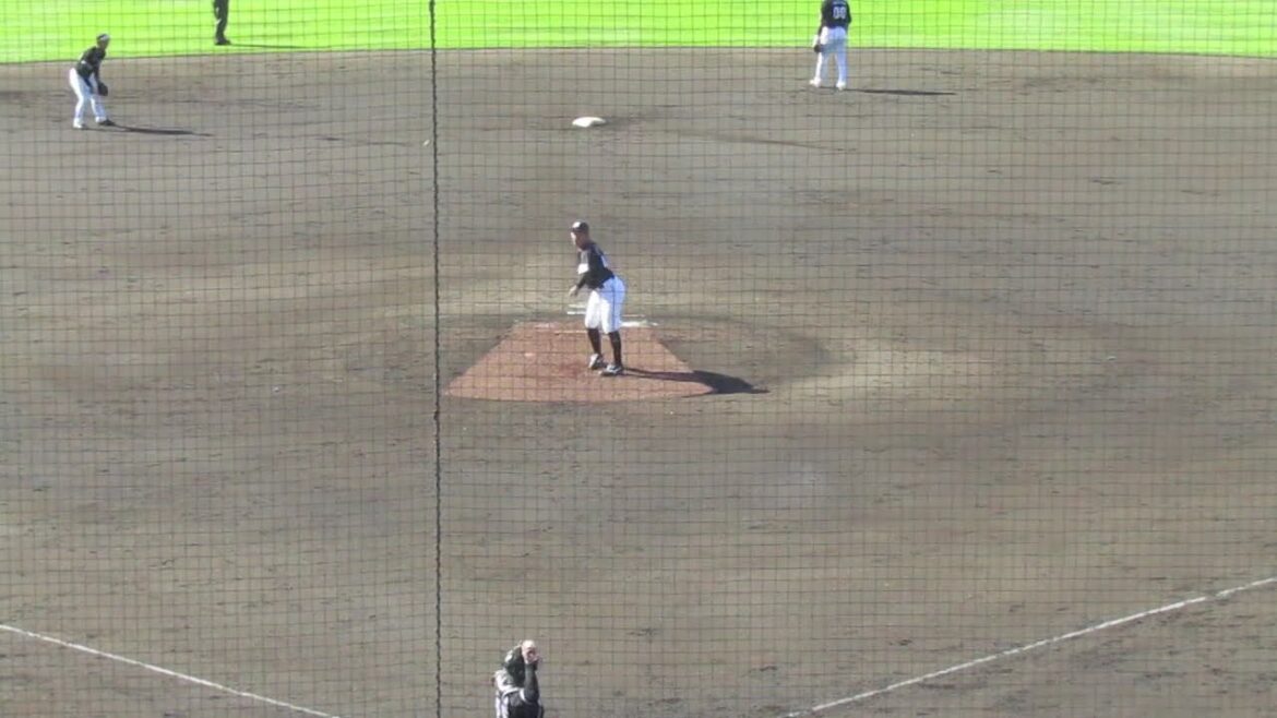 【マリーンズ】中村稔弥の投球フォーム（2024年9月11日 日本ハムファイターズ 対 千葉ロッテマリーンズ 鎌ヶ谷）