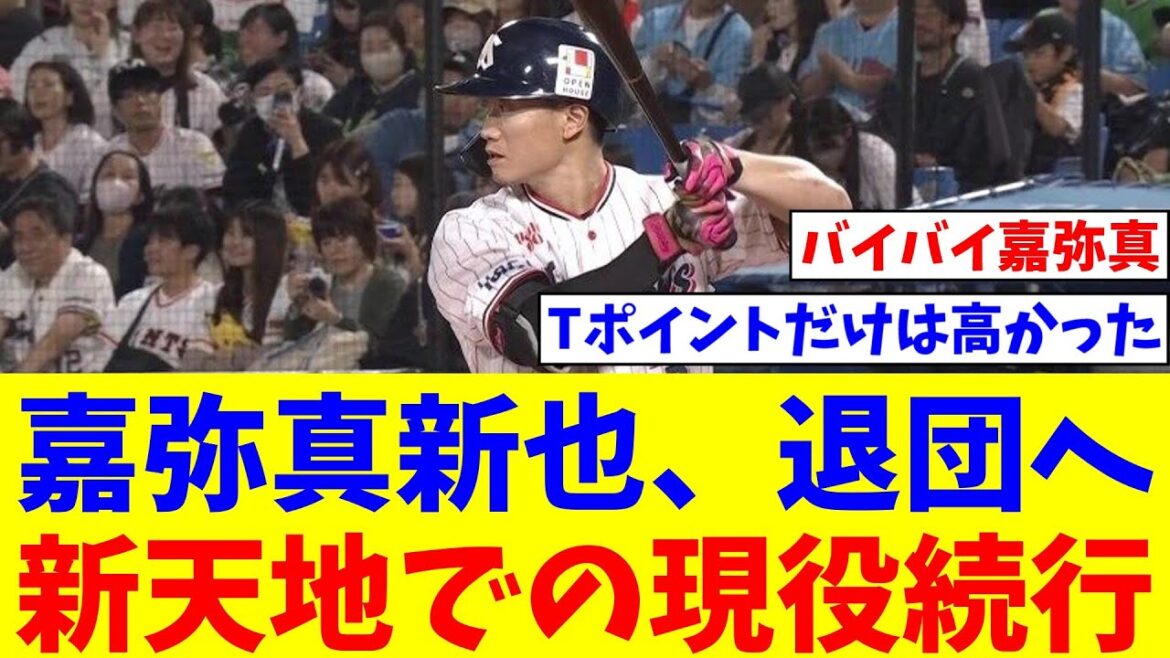 ヤクルト・嘉弥真新也、退団へ　新天地での現役続行を希望【なんJ反応】【プロ野球反応集】【2chスレ】【5chスレ】