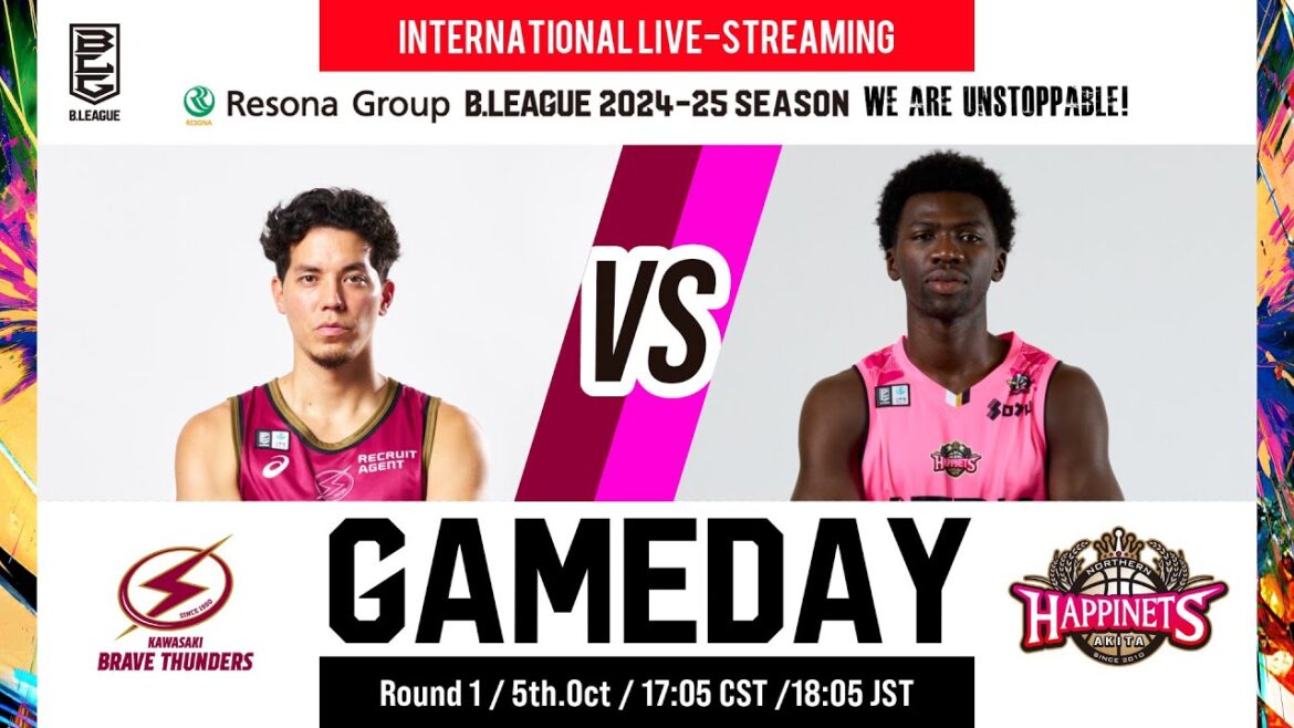 KAWASAKI BRAVE THUNDERS vs AKITA NORTHERN HAPPINETS | 2024-10-05 | RESONA GROUP B.LEAGUE 2024-25