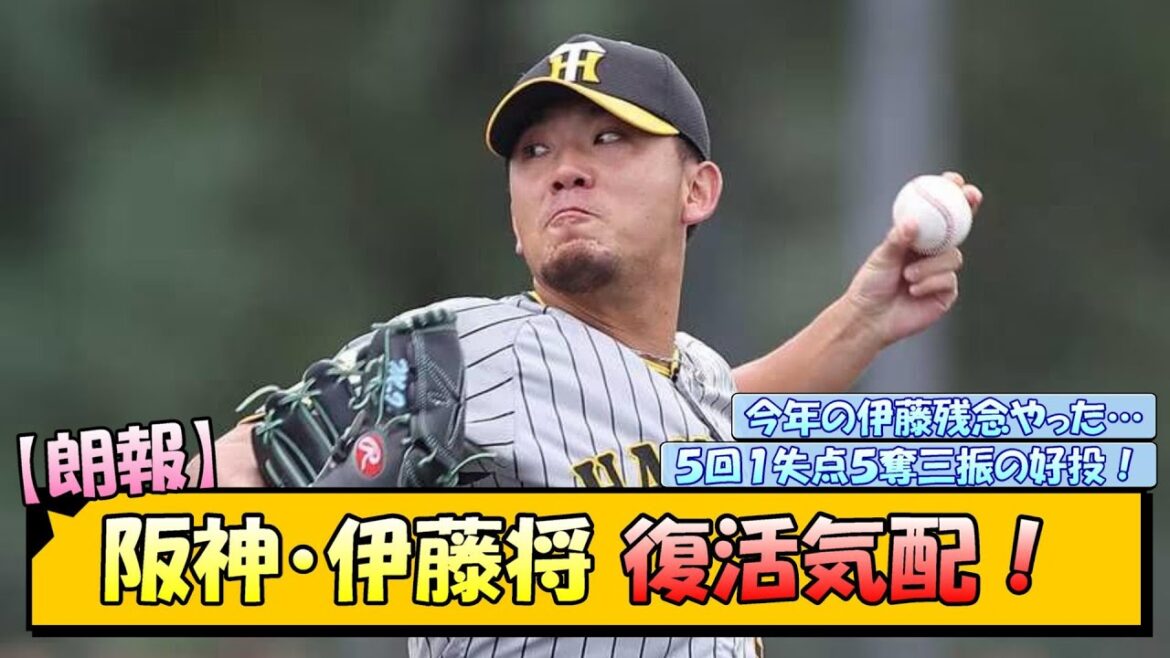 【朗報】阪神・伊藤将司 復活気配！【なんJ/2ch/5ch/ネット 反応 まとめ/阪神タイガース/岡田監督】