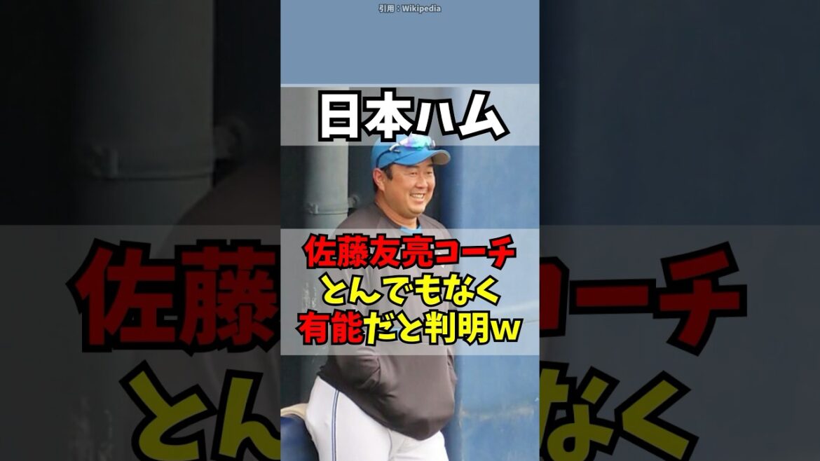 日本ハム佐藤友亮コーチがあまりに有能すぎる件ｗ【北海道日本ハムファイターズ】