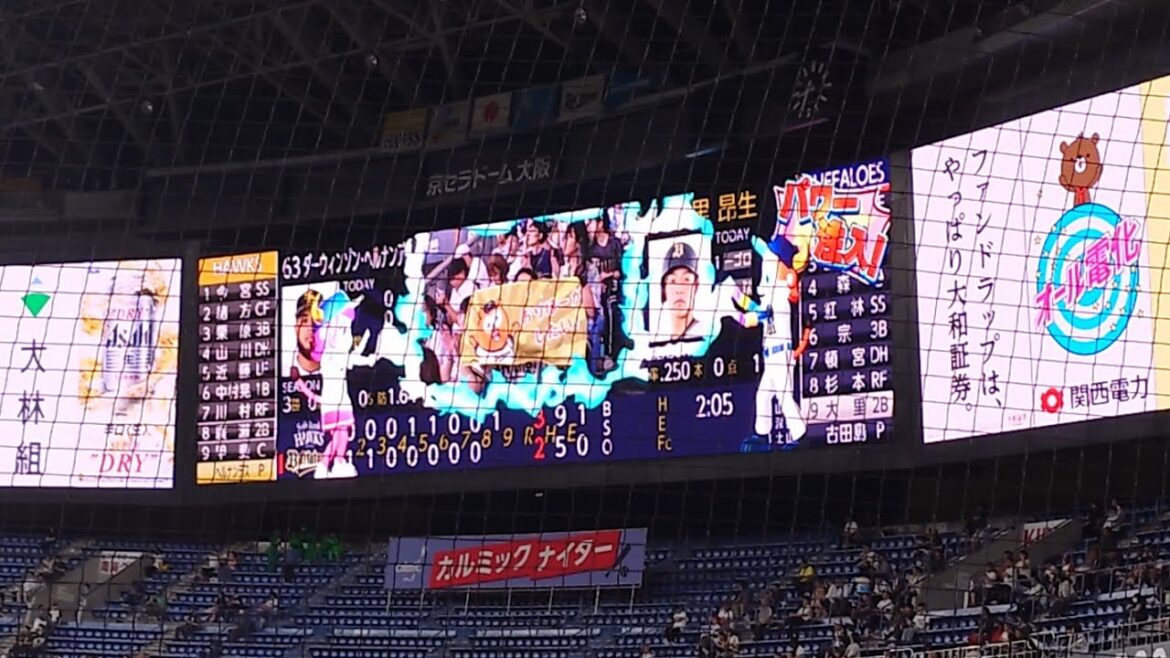 大里昂生 選手 ｢BABYMONSTER  BATTER UP｣ 登場曲 オリックス･バファローズ 選手 ビジョン映像 @ 京セラドーム 2024