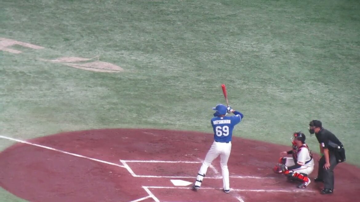 ドラゴンズ松木平優太の打撃フォーム（東京ドーム2024年9月16日）