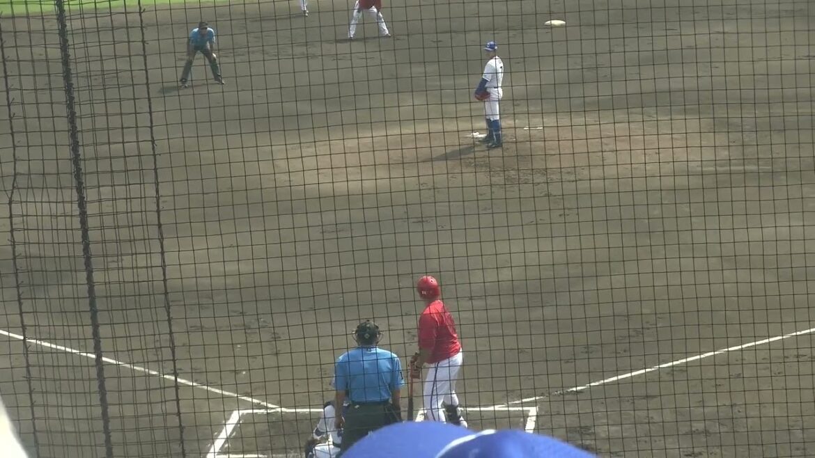 広島東洋カープ 松山竜平選手 第1打席 センターフライ VS 中日ドラゴンズ 根尾昂投手 2024/9/24 ナゴヤ球場