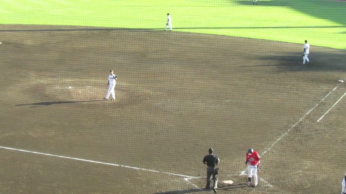 福島レッドホープス重田魁士を打ち取る巨人 山﨑友輔＜NPB独立リーグ交流戦 読売ジャイアンツ 対 BCL選抜 2024年9月12日＞