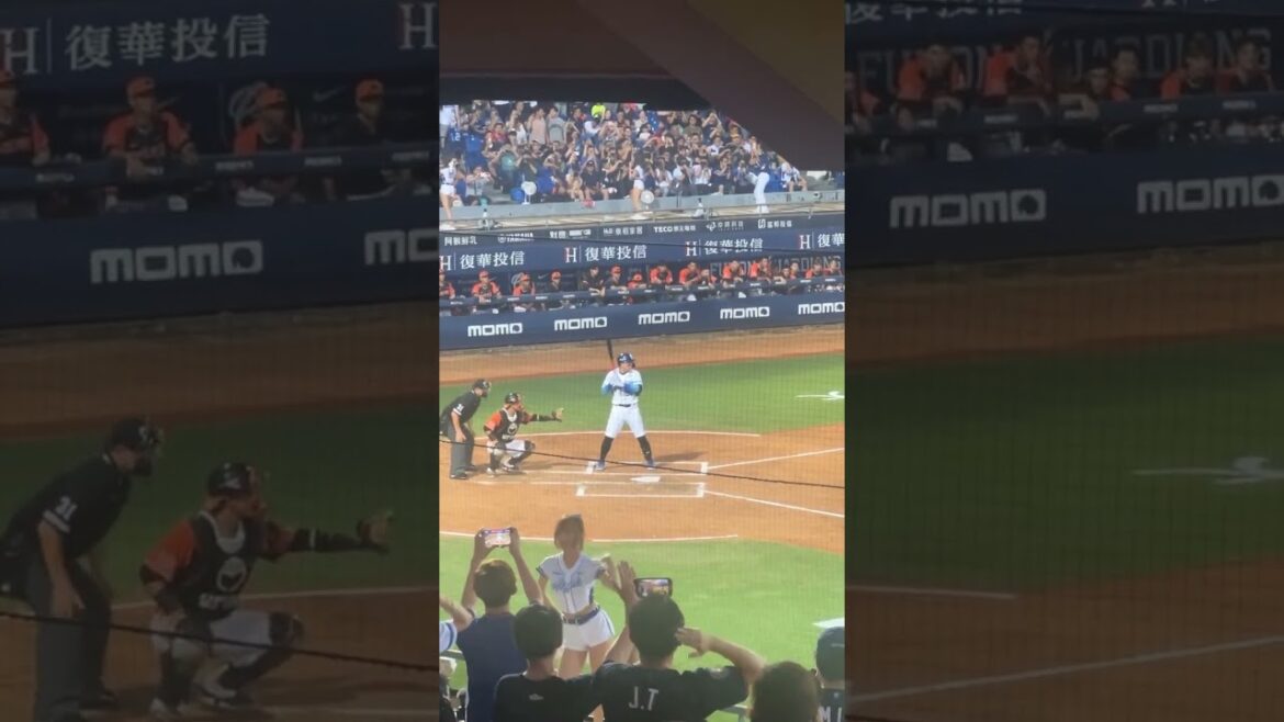 #中華職棒 #張育成 轉戰中職披#富邦悍將 戰袍首秀💙⚾第一球就全力揮棒！