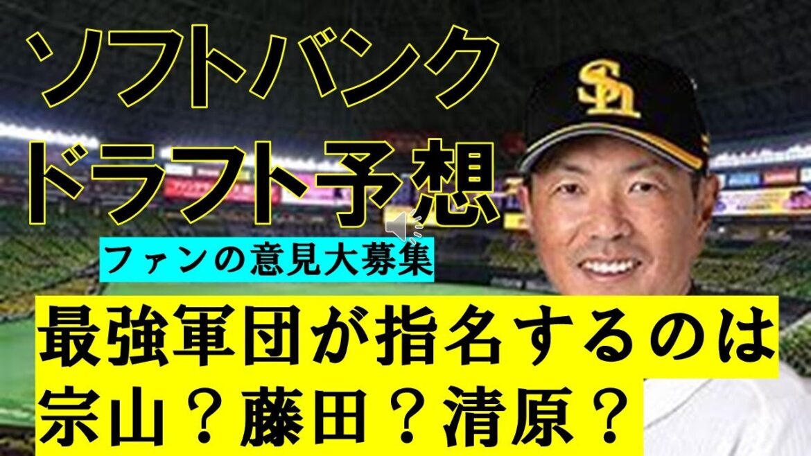 【ドラフト2024】パリーグ優勝　ソフトバンクホークスのドラフト指名予想