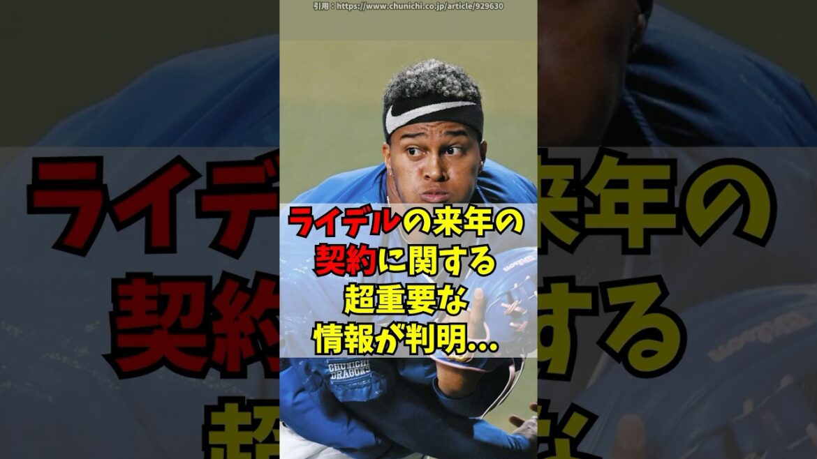 【中日】ライデルマルティネスの契約の超重要な情報が判明