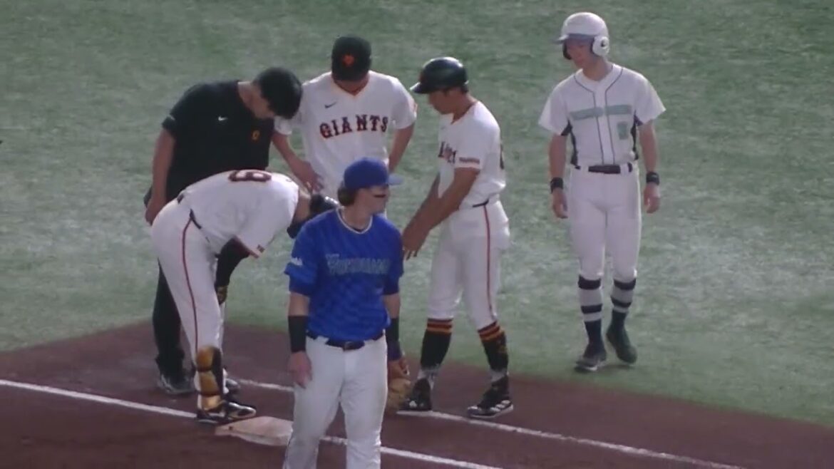 山﨑伊織のバントと戸柱恭孝のフィルダースチョイスで一二塁に【読売ジャイアンツ対 横浜DeNAベイスターズ2024年10月2日】