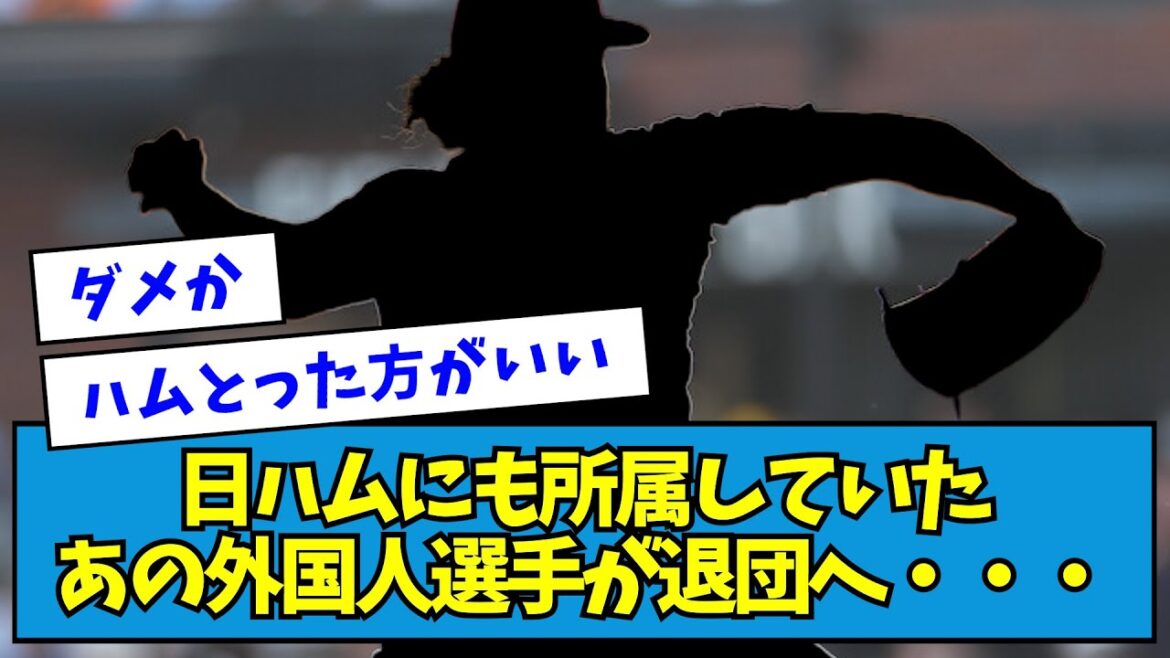 【悲報】日ハムにも所属していたあの外国人選手が退団へ・・・【なんJ反応】