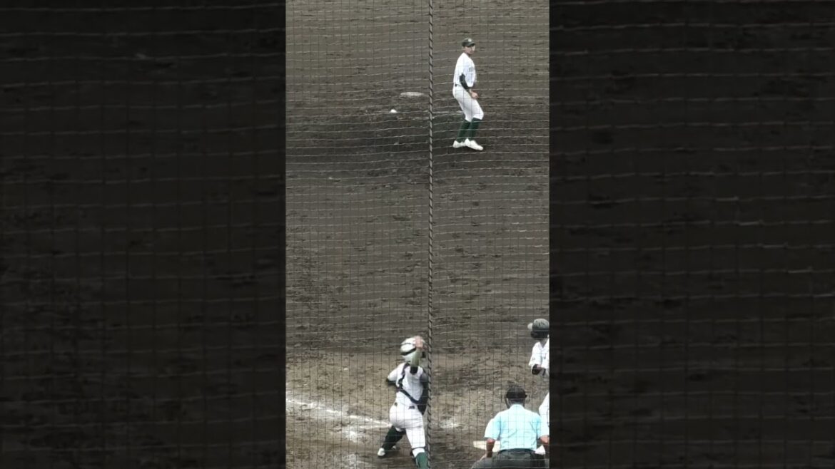 専大松戸　森岡大和選手（2年生　松戸中央ボーイズ）　盗塁阻止！　秋季千葉大会　準決勝　千葉黎明戦