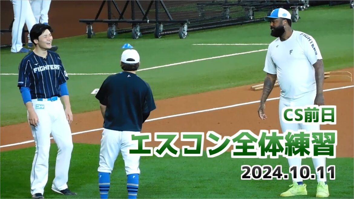 【日本ハム】CS前日 エスコン全体練習の様子【2024年10月11日】
