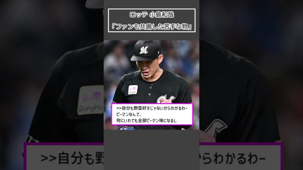 【ロッテ 小島和哉】「ファンも共鳴した苦手な物」＜プロ野球 2ch 5ch なんJ＞#Shorts