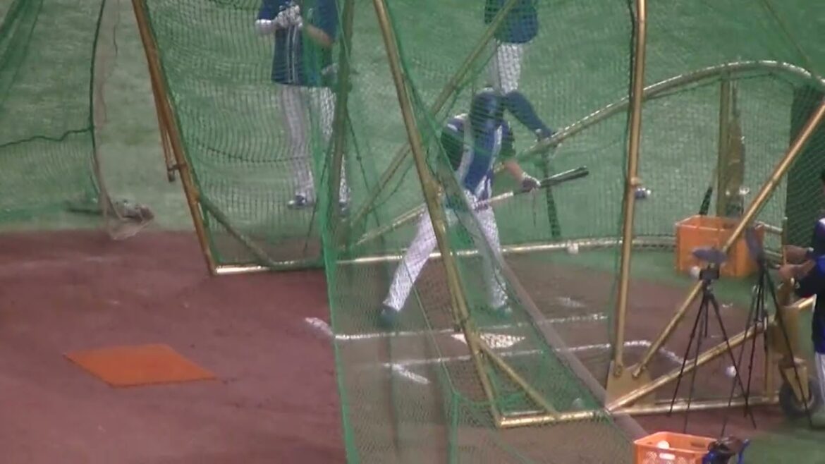 DeNA柴田竜拓のフリーバッティング【読売ジャイアンツ対 横浜DeNAベイスターズ2024年10月2日】